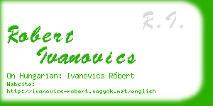 robert ivanovics business card