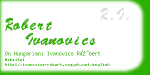 robert ivanovics business card